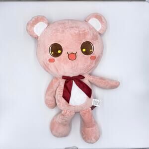 Round One Japan Pink Giant Bear Plush 24" NWT